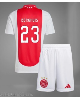 Günstige Ajax Steven Berghuis #23 Heimtrikotsatz Kinder 2024-25 Kurzarm (+ Kurze Hosen)